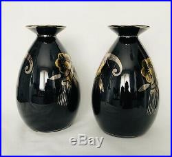 02 vases design moderniste Boch la Louvière style art déco Catteau Adnet er
