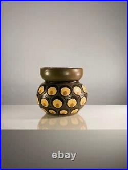 1900 Leon Elchinger Vase Ceramique Art-deco Nouveau Moderniste Wiener Werkstatte