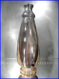 1920-30 Ch. Schneider Grand Vase Superpositions En Pte De Verre Art Déco