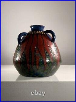 1920 Vase Ceramique Art-deco Nouveau Moderniste Wiener Werkstatte