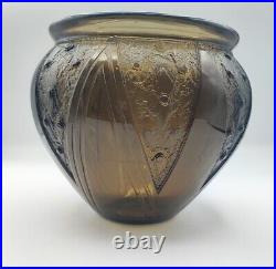 1930 Vase Art Déco Verre dégagé à l'acide Daum Nancy France