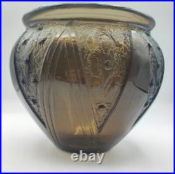1930 Vase Art Déco Verre dégagé à l'acide Daum Nancy France
