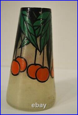 1 vase signé Henri QUENVIL art déco D 6,7 H 12,5 cm 132 grs