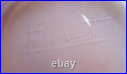 ANCIEN VASE VERRE SIGNE ESPAIVET 1930 ART DECO GLASS VASE SIGNED ROSE h 30cm