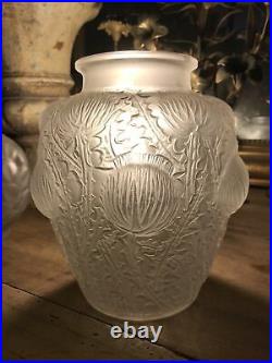 ART DECO R Lalique Vase DOMREMY Blanc Circa 1926 Modèle 979