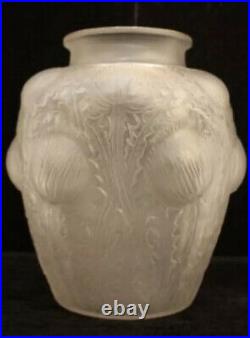 ART DECO R Lalique Vase DOMREMY Blanc Circa 1926 Modèle 979