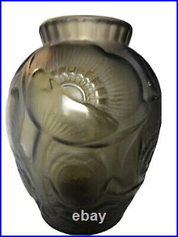 ART DECO VASE PIERRE D'AVESN CIRCA 1930 Modèle Coquelicots