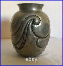 ART-DECO Vase avec Fleurs Décor signé René SITOLEUX