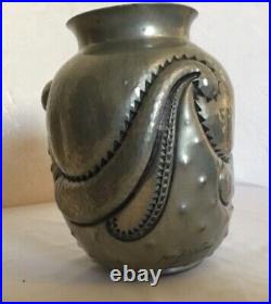 ART-DECO Vase avec Fleurs Décor signé René SITOLEUX