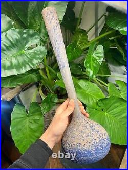 A. Delatte Nancy Grand Vase Soliflore Forme Berluze Verre Marmoreen Art Deco