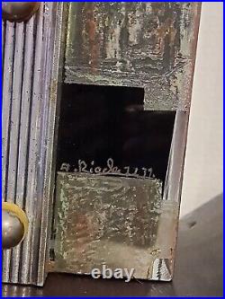 A. RIECKE VASE ART DECO Moderniste Cubiste 1939 Parfait État Design Du XXe