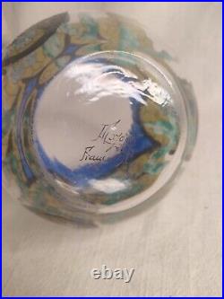 Adrien Mazoyer 1887-1950 Vase Art-Déco en verre émaillé signé