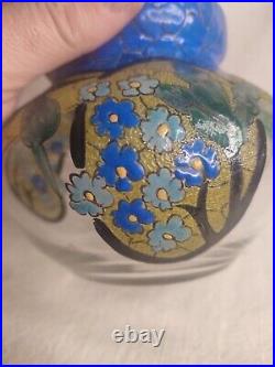 Adrien Mazoyer 1887-1950 Vase Art-Déco en verre émaillé signé