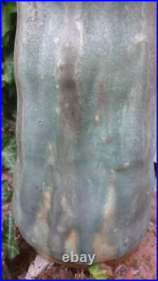 Alexandre Bigot (1862-1927) Vase Grès Art Nouveau Déco Signature 22 cm