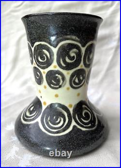 Alsace Leon Fernand Elchinger Vase Gres Art Deco Soufflenheim Bas Rhin Alsace