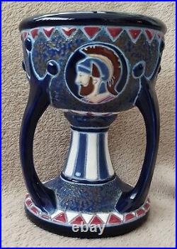 Amphora Czechozlovakia Ancien vase Calice art déco émaux No Longwy