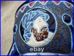 Amphora Czechozlovakia Ancien vase Calice art déco émaux No Longwy