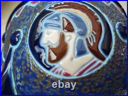 Amphora Czechozlovakia Ancien vase Calice art déco émaux No Longwy