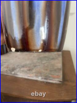 Ancien Paire Vase Céramique Emaillée Amphore Art Déco VIERZON Louis Gueule Ancien Paire Vase Céramique Emaillée Amphore Art Déco VIERZON Louis Gueule