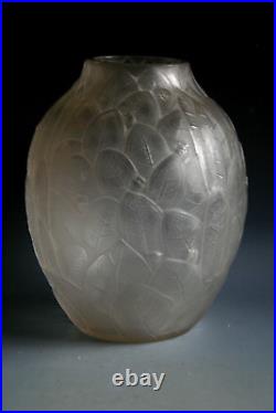 Ancien Vase Art Deco Andre Hunebelle Et Roger Cogneville En Verre