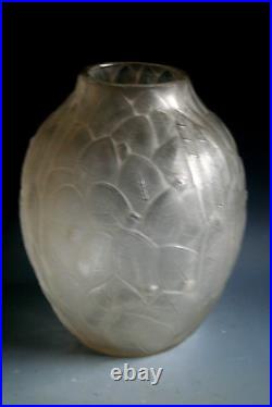 Ancien Vase Art Deco Andre Hunebelle Et Roger Cogneville En Verre