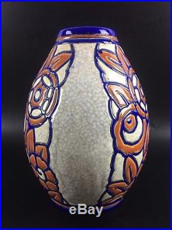 Ancien Vase Boch Freres La Louviere Catteau Keramis Art Deco Ceramique