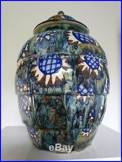 Ancien Vase Sèvres Art deco signe pot couvert à identifier