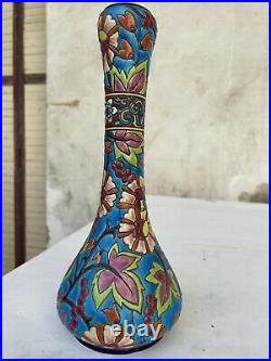 Ancien Vase Soliflore Art Déco LONGWY 1930