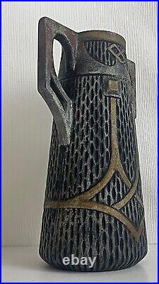 Ancien art déco magnifique vase Bretby Clanta Angleterre