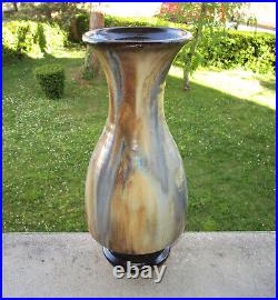 Ancien beau vase Art Déco grès de Bouffioulx par Roger Guérin céramiste Belge