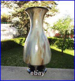 Ancien beau vase Art Déco grès de Bouffioulx par Roger Guérin céramiste Belge