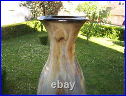 Ancien beau vase Art Déco grès de Bouffioulx par Roger Guérin céramiste Belge