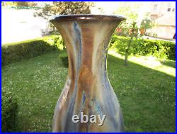 Ancien beau vase Art Déco grès de Bouffioulx par Roger Guérin céramiste Belge