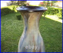 Ancien beau vase Art Déco grès de Bouffioulx par Roger Guérin céramiste Belge