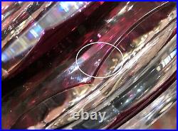 Ancien vase ART DECO cristal coloré doublé signé VAL SAINT LAMBERT 20 cm Overlay