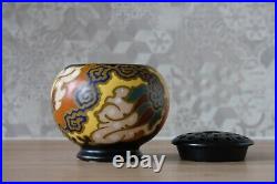 Ancien vase à fleurs en faïence de Hollande Gouda période art déco vers 1920