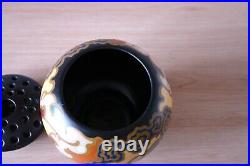 Ancien vase à fleurs en faïence de Hollande Gouda période art déco vers 1920