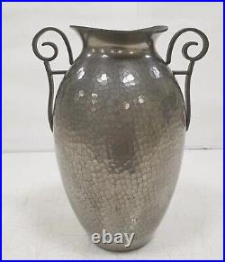 Ancien vase argyl dinanderie etain sculpture art deco pewter no delavan daurat
