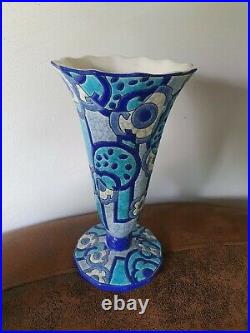 Ancien vase art deco Longwy, primaveratbe
