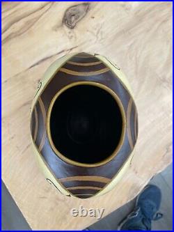 Ancien vase art déco en céramique signé Keramis Boch Frères Catteau