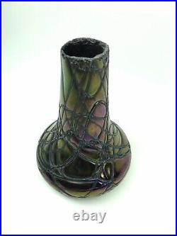 Ancien vase de couleur irisés circa loetz kralik art nouveau deco 1900