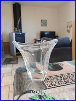 Ancien vase en cristal daume, verrerie, crystal vase, no baccara, art deco