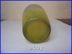 Ancien vase en pâte de verre émaillé fleur époque art déco vers 1925 signé Vicé