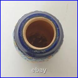 Ancien vase miniature emaux longwy 3002 made france art deco nouveau primavera