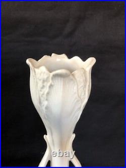 Antique Porcelaine Art Déco Tulipe Vase. Marquée Bas