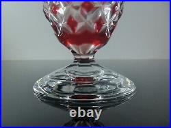 Art Deco Vase Medici Cristal Double Couleur Rouge Baccarat Val St Lambert