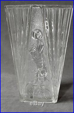 Art Deco Vase Olympic Goalkeeper Vsl Belgium Val St Lambert 1936 Berlin Football