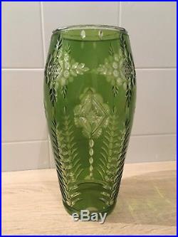 Art déco, vase en cristal de Val St Lambert, création de Joseph Simon 1925