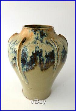 Auguste Delaherche 1857 1940 Vase Numerote 3526 En Gres Emaille Art Deco C2515