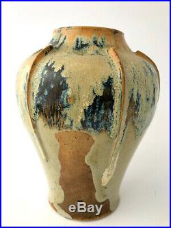 Auguste Delaherche 1857 1940 Vase Numerote 3526 En Gres Emaille Art Deco C2515